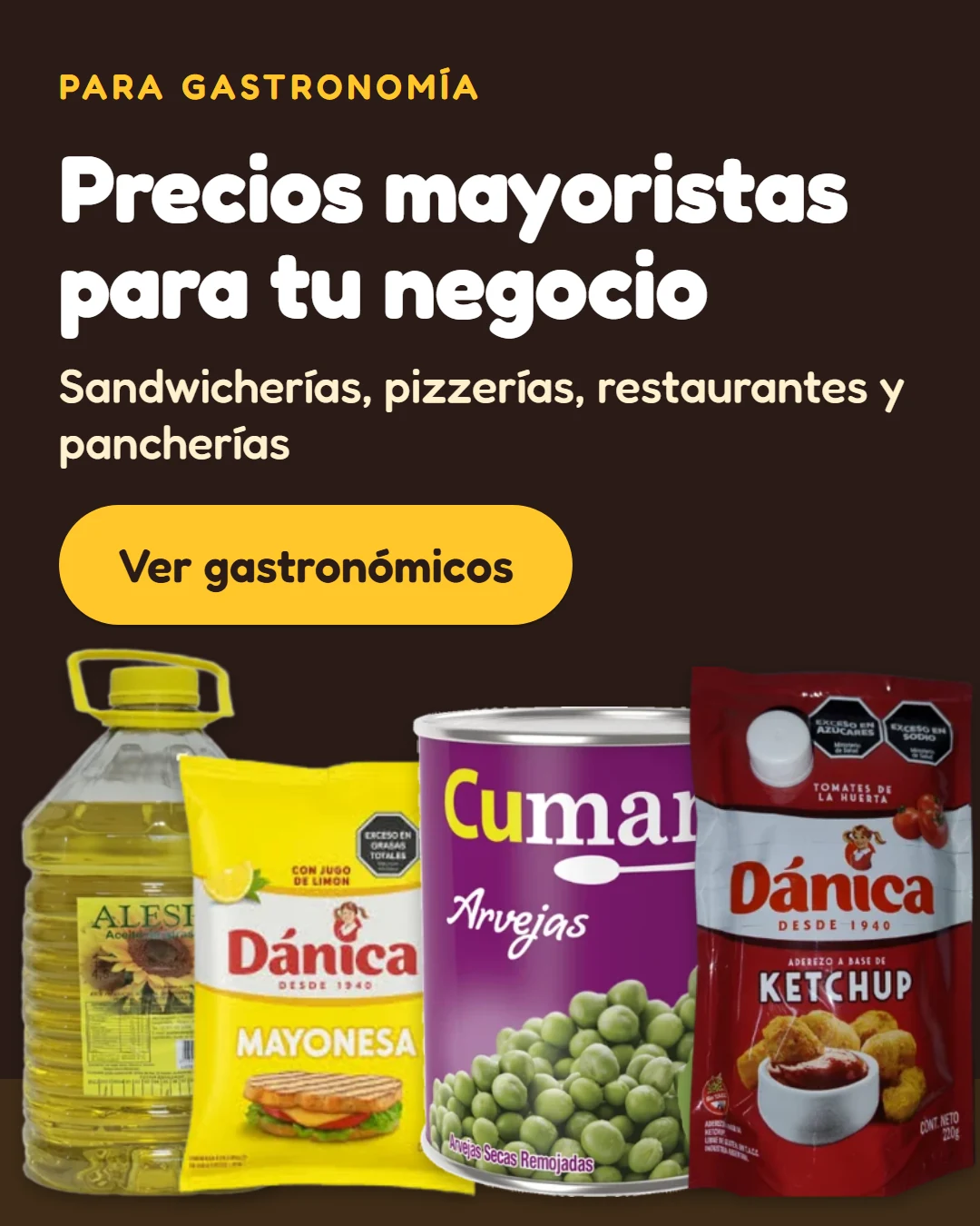 Precios mayoristas para gastronomía: sandwicherías, pizzerías y restaurantes